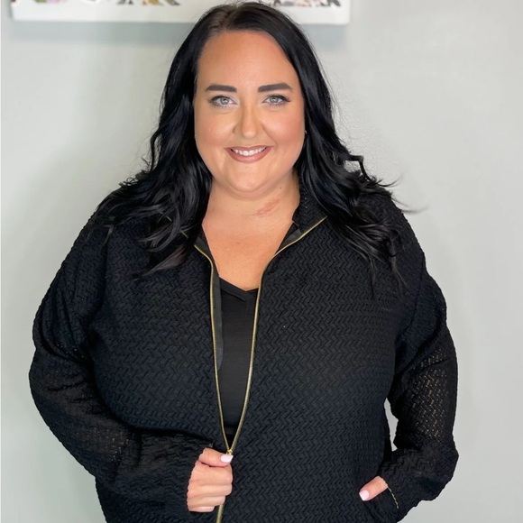 Like Love Mesh Detailed Zip Up - Picture 2 of 8